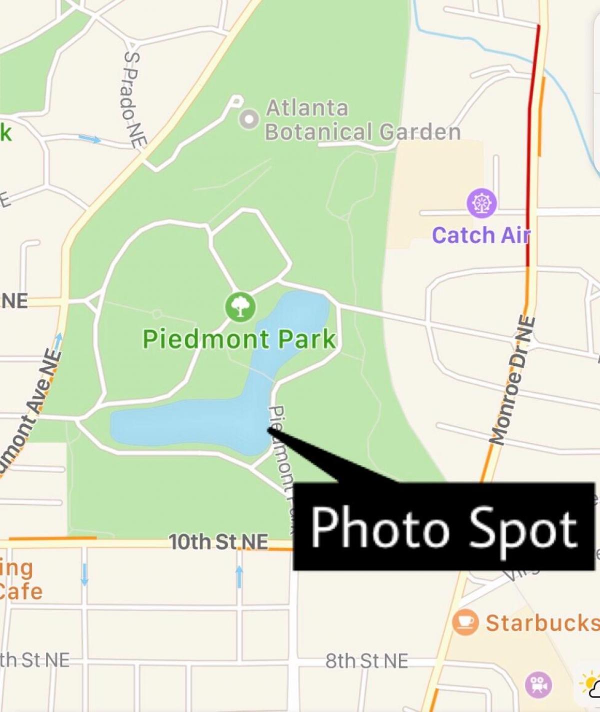 Piedmont पार्क का नक्शा