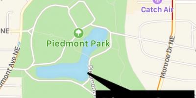 Piedmont पार्क का नक्शा