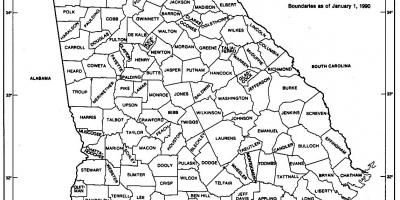 जॉर्जिया के राज्य का नक्शा