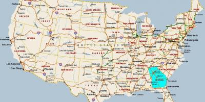नक्शे के जॉर्जिया संयुक्त राज्य अमेरिका