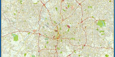सड़क के नक्शे के अटलांटा