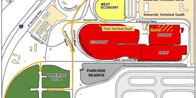 अटलांटा Hartsfield हवाई अड्डे के पार्किंग का नक्शा