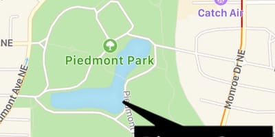 Piedmont पार्क का नक्शा